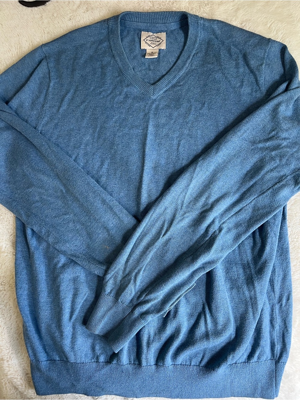 St. John’s Bay Classic Men’s V-Neck Sweater in Blue